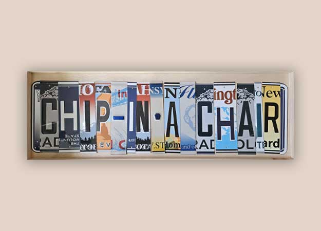 Custom Wooden Letter Signs from License Plates